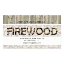 Firewood supply company business card business cards