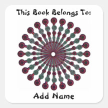 Firework Bookplate Sticker