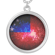 Firework; Samoa Flag Necklace