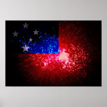 Firework; Samoa Flag Poster