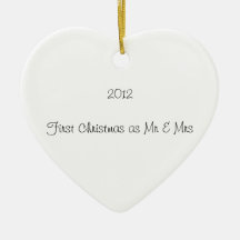 First Christmas Ornament for newly married couple