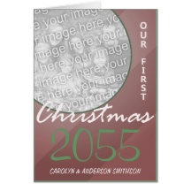 First Christmas Together Modern REd Greeting Greeting Cards