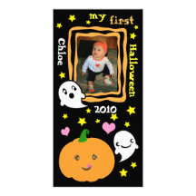 First Halloween Kawaii Custom Photo Card