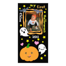 First Halloween Kawaii Custom Photo Card