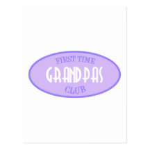 First Time Grandpas Club (Purple) Post Cards
