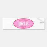 First Time Uncles Club (Pink) Bumper Stickers