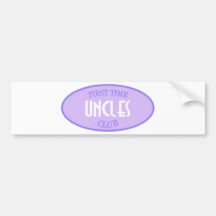 First Time Uncles Club (Purple) Bumper Sticker
