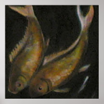 Fish Duo- Koi.Carp Posters