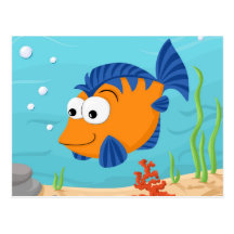 Fish for kids postcard