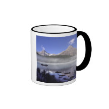 Fishermen in canoe on Waterfowl Lake, Banff Coffee Mugs