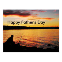 Fishing Father's Day postcard