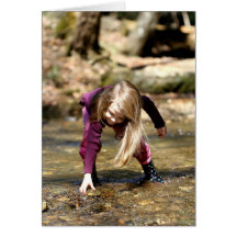 Fishing for a Rock Greeting Card