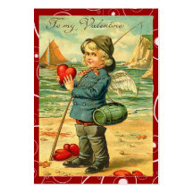 Fishing for Love Valentine Love Notes Business Card Templates