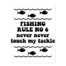 Fishing Rule No 6 Post Cards