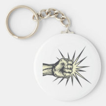 Fist punching key chains