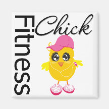 Fitness Chick Fridge Magnets
