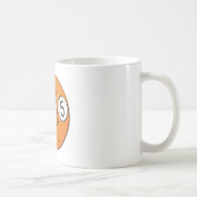 Five Pool Ball Cartoon Mug