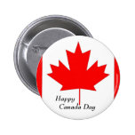 Flag and country pin. Canada red maple leaf flag.