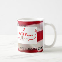 flag, barrack 08, "VOTE OBAMA 2008", "VOTE OBAM... Mug