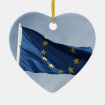 Flag Europe Over Blue Sky Christmas Tree Ornament