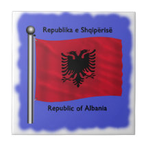 Flag of Albania Ceramic Tile