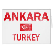 Flag of Ankara Turkey designs Card