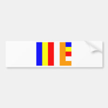 Flag of Buddhism Bumper Stickers
