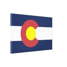 Flag of Colorado Stretched Canvas Print