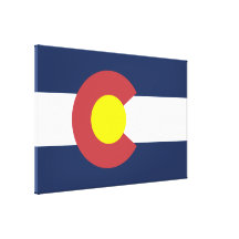 Flag of Colorado Stretched Canvas Print