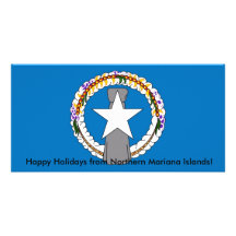 Flag of Northern Mariana Islands Personalised Photo Card