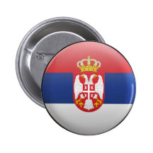Flag of Serbia Pinback Button