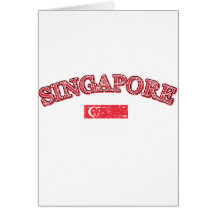 Flag of Singapore football design Greeting Card