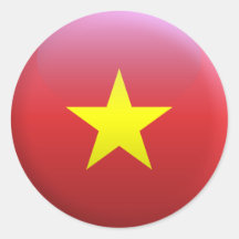 Flag of Vietnam Round Sticker