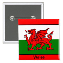 Flag of Wales Button
