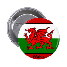 Flag of Wales Pinback Buttons