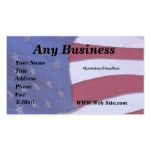 Flag U.S.A. customisable Business Card Templates