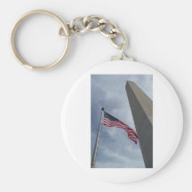 Flag Washington Monument Keychain