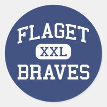 Flaget - Braves - High - Louisville Kentucky Round Sticker