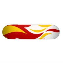flame - dark red skateboard