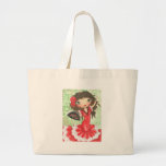 "Flamenco Dancer with Fan" Canvas Bags