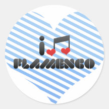 Flamenco Round Stickers