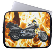 Flames & Cool Motorbike Power Machine Rider Gear Laptop Computer Sleeve