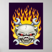 Flamin' Hog Print