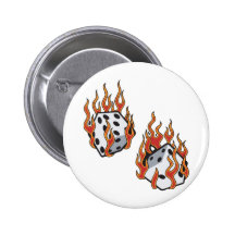 Flaming Dice Pins