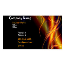 FLAMING FIRE BUSINESS CARD 2