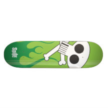 Flaming  Skull Skate Boards