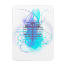 Flaming Soul Cross Flexible Magnets