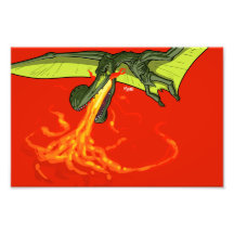 Flaming-throwing Pterodactyl Dinosaur - Sean Moore Photo Art