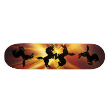 Flaming Unicorn Skateboard