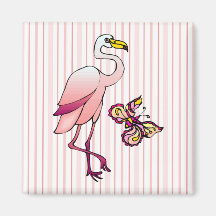 flamingo and friend refrigerator magnets
